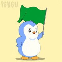 Happy Green Flag GIF by Pudgy Penguins