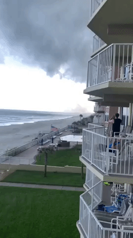 Cloud Swirls Over Water Near Daytona Beach