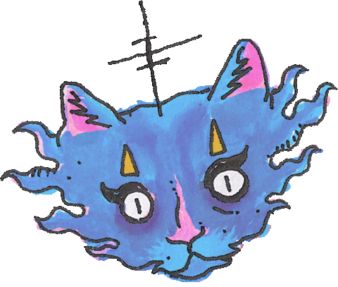 Cat Azul Sticker
