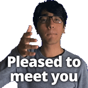 Greeting Pleased To Meet You Sticker