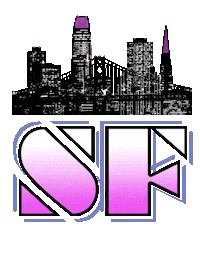 flashing san francisco Sticker by AIRVOID