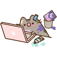 Art Working Sticker by Pusheen