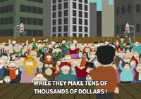 angry crowds GIF by South Park 