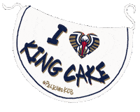 Mardi Gras King Cake Baby Sticker by New Orleans Pelicans