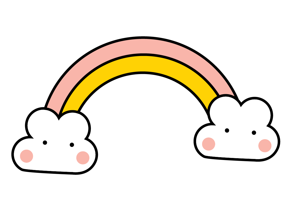 rainbow clouds Sticker by RACHELJPOWELL.COM