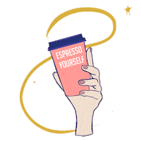 Express Yourself Coffee Sticker