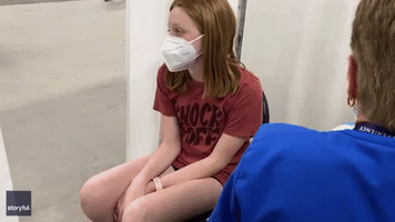 Rhode Island Girl Gets Vaccinated After FDA Approves Pfizer Shot for Young Teenagers