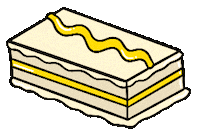 Vanilla Slice Cake Sticker by Natalie Michelle Watson