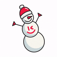 Digital art gif. A snowman waves its stick arms in the air and wiggles.