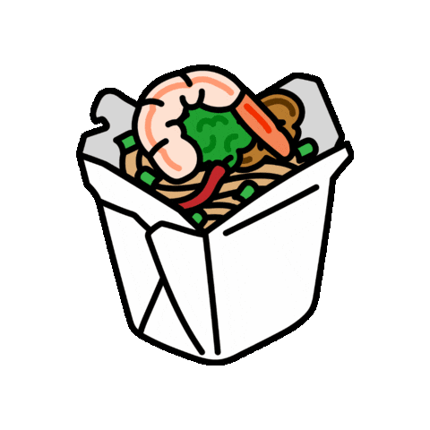 Chinese Food Nyc Sticker by caracaraNYC