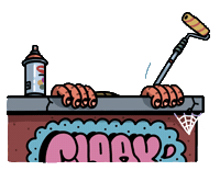 New Year Graffiti Sticker by cloakwork