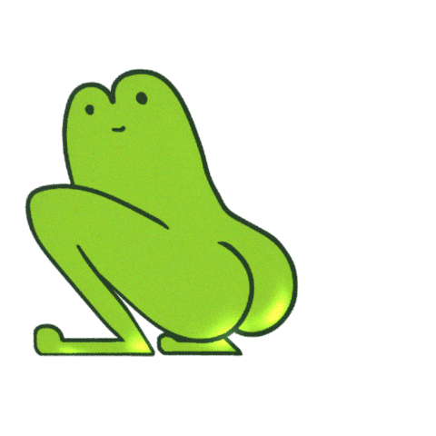 Booty Frog Sticker