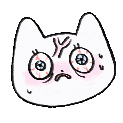 vanil_art cat angry kawaii mad Sticker
