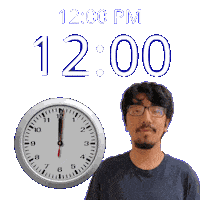 Noon 12Pm Sticker