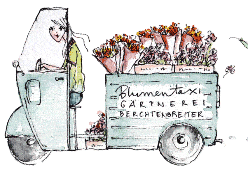 Illustration Flowers Sticker by Stiftscherepapier - Nadja König