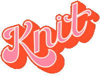 Red Orange Knitting Needles Sticker