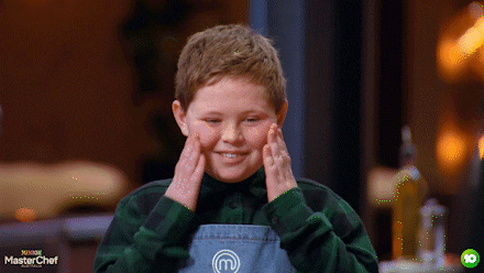 Nervous Smile GIF by Junior MasterChef Australia