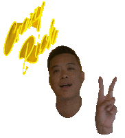 chinese peace Sticker by foodbabyny