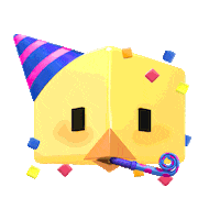 PIOUCUBE happy party emoji piou Sticker