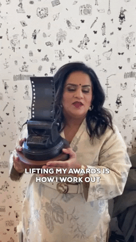 ZarnaGarg giphygifmaker exercise flex awards GIF