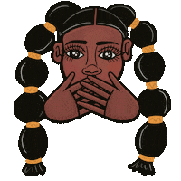 Sick Black Woman Sticker by JellaCreative