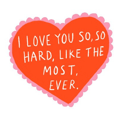 I Love You Heart Sticker by Ruby taylor