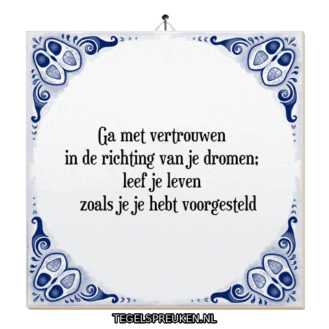 Spreuk Leven Sticker by Tegelspreuken.nl