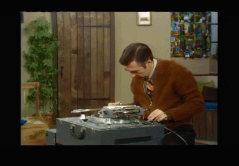 scottok giphygifmaker records mr. rogers GIF