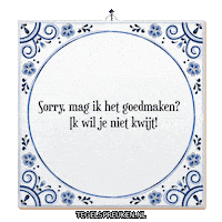 Sorry Wijsheid Sticker by Tegelspreuken.nl