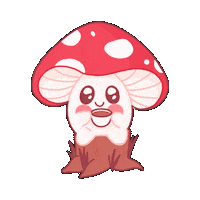 chuchuillustrations coffee forest mushroom cottagecore Sticker