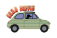 Driving Road Movie Sticker by POLDO DOG COUTURE