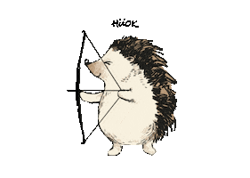 Hedgehog Archery Sticker by Hacettepe University Department of Graphic Design