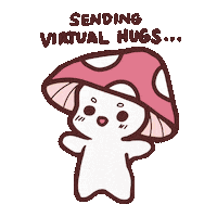 Yumeni love hugs mushroom virtual hugs Sticker