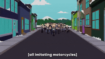 angry motorcycle GIF by South Park