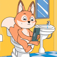 Poop Peeing GIF by Raposa Coffee