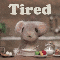 Tired Stop Motion GIF by Mouse