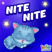 Good Night Cat GIF by Lucas and Friends by RV AppStudios