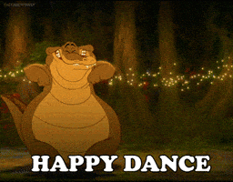 the princess and the frog happy dance GIF