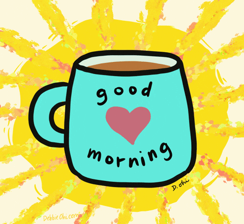 Good Morning GIF by Debbie Ridpath Ohi by inkygirl