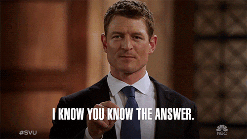 Answer Me I Know You Know GIF by SVU by nbclawandorder