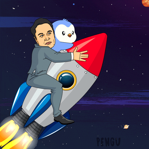 Lets Go Space GIF by Pudgy Penguins by pudgypenguins