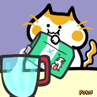 Cat Milk GIF by Poku Meow