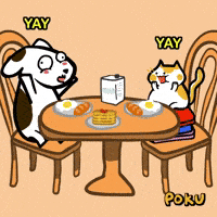 Dog Breakfast GIF by Poku Meow