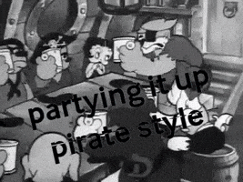 Partying Black And White GIF by Fleischer Studios