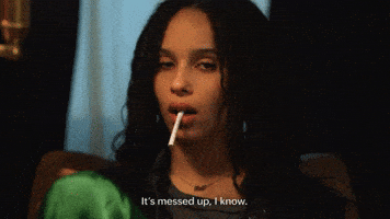 Zoe Kravitz Smoking GIF by HULU