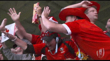 Happy Canada Rugby GIF by Rugby World Cup Happy Canada Rugby GIF by Rugby World Cup