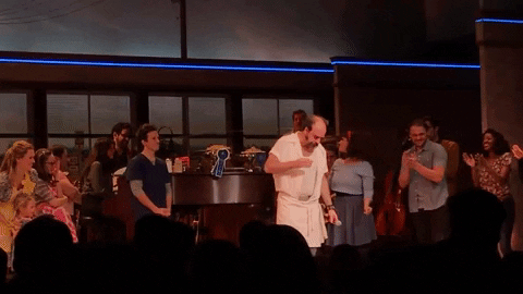 scared jason mraz GIF by Waitress The Musical