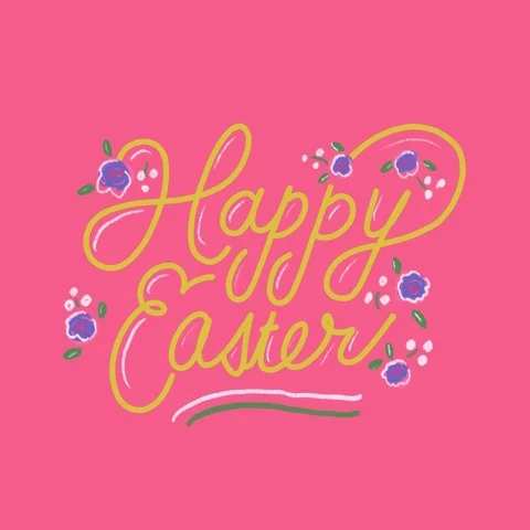 Easter Bunny Cheers GIF by BrittDoesDesign