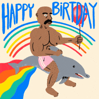 helloall happy rainbow birthday happy birthday GIF