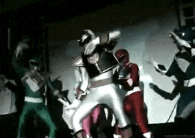 Power Rangers Dancing GIF